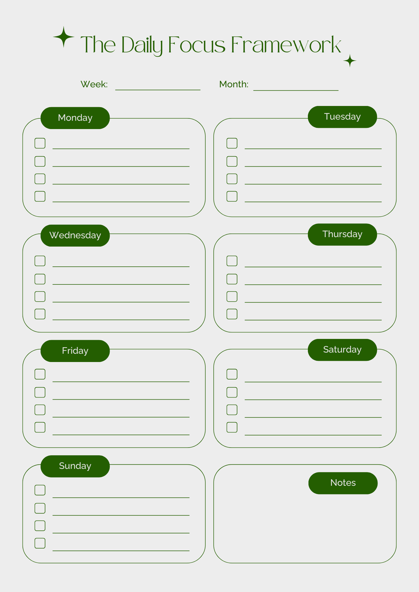 The Daily Focus Framework